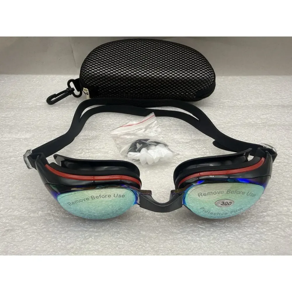 Nearsighted Optical Swimming Goggles No Leaking Anti Fog UV Protection -3.00